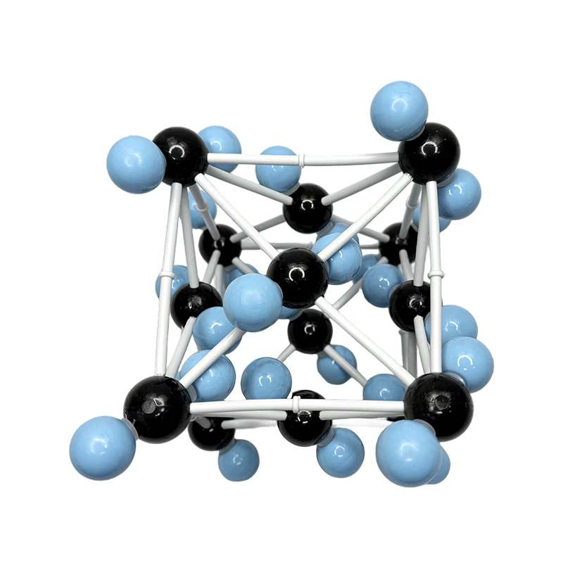 Modèle moléculaire de chimie étude étudiante modèle de structure cristalline de dioxyde de carbone