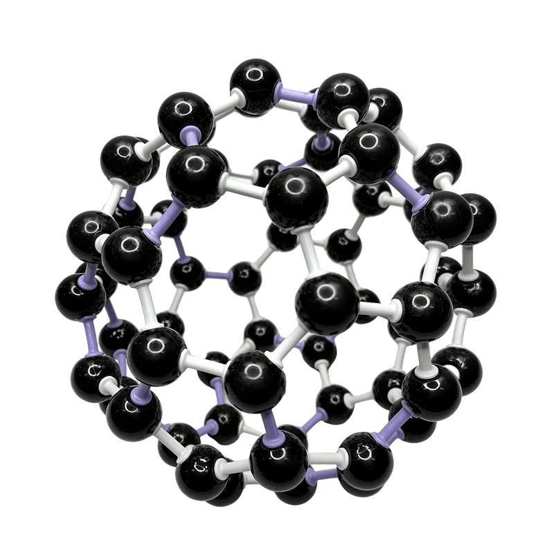 Matériel éducatif, chimie, modèle carbone 60, construction de la structure moléculaire du C60