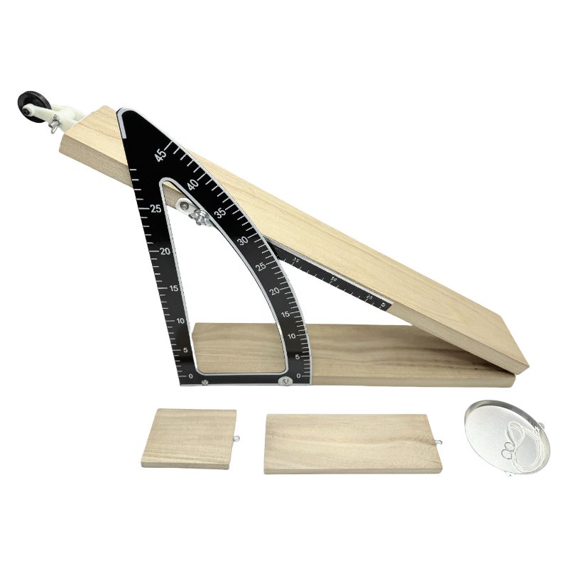 Compteur de friction incliné, bloc en bois, démonstrateur de mécanique avec règle d'angle, instruments d'enseignement des sciences physiques