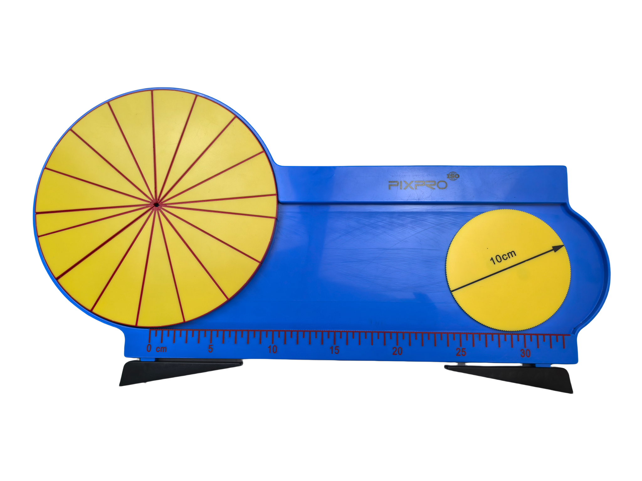 L'aire mathématique du cercle et la formule de calcul Pi démontrent un modèle de disque magnétique composé de seize parties égales