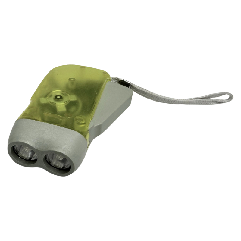 Lampe de poche en plastique à pression manuelle Lampe de poche LED