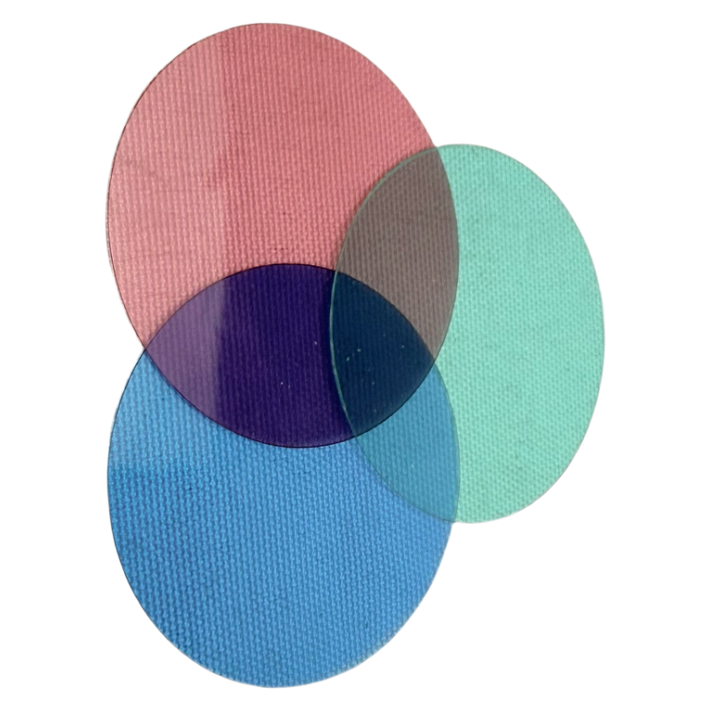 Comprendre les trois couleurs primaires, science et éducation, physique, modèle expérimental, film translucide coloré